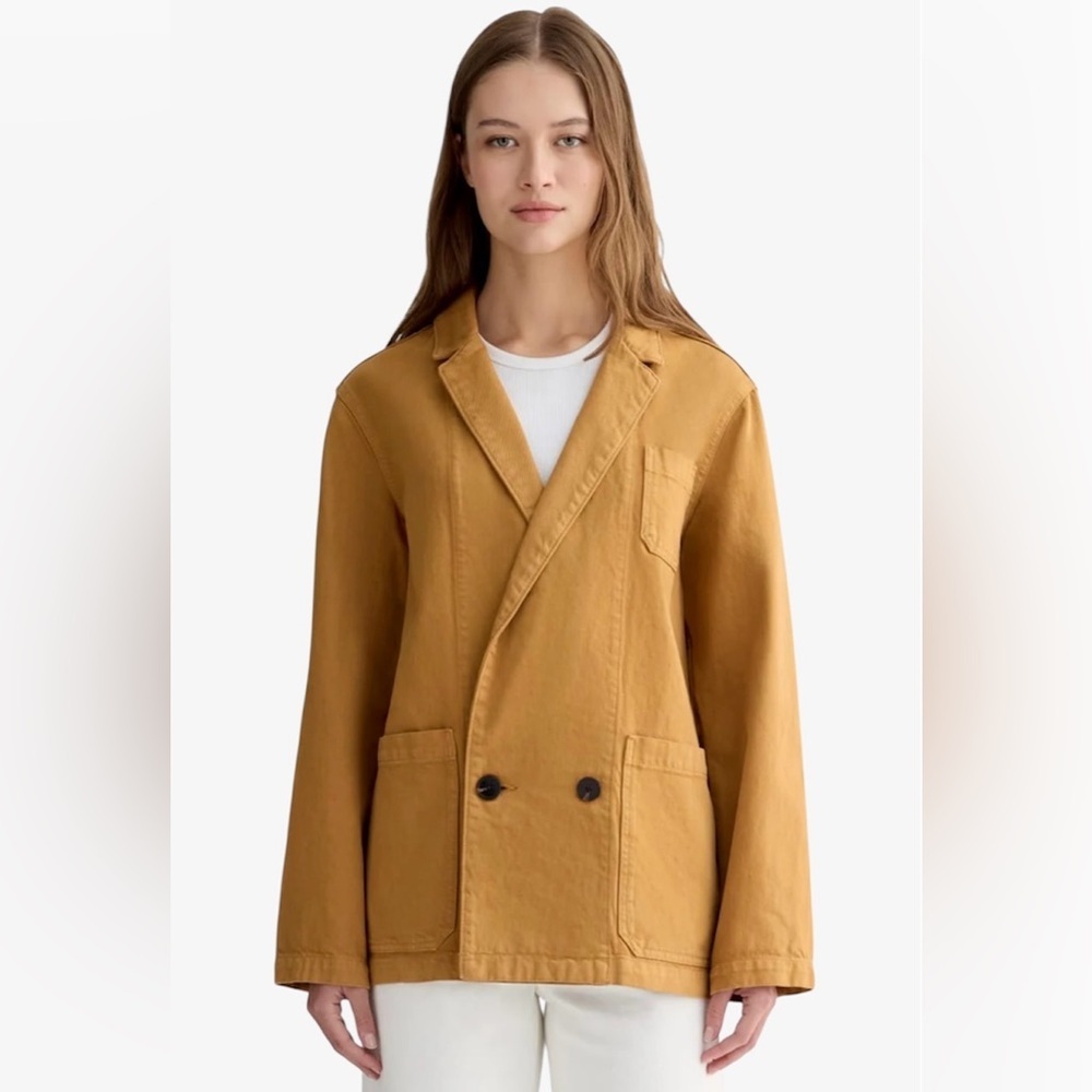 EVERLANE The Denim Chore Blazer Size Large